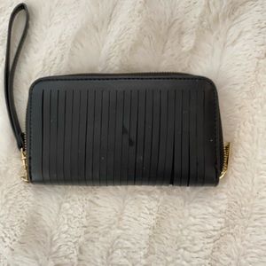 Black leather wallet